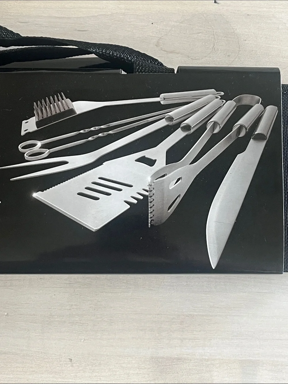 7 pc Stainless Steel BBQ Tool Set with Carrying Case - Picture 2 of 6